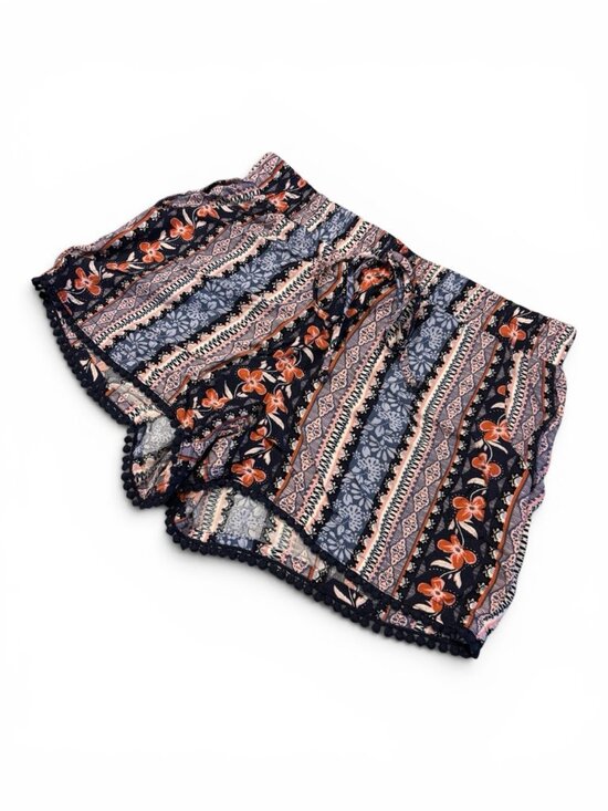 BeBop Pants - BeBop Floral Boho Pom Pom Trim Shorts Women’s Small